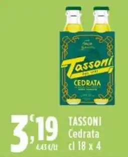 Rossotono Carrefour TASSONI Cedrata offerta