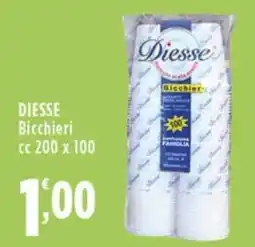 Rossotono Carrefour DIESSE Bicchieri cc 200 x 100 offerta