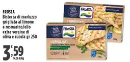 Rossotono Carrefour FROSTA Bistecca di merluzzo grigliata al limone e rosmarino/olio extra vergine di oliva e rucola offerta
