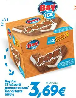 Iper Super Conveniente Bay Ice 12 biscotti panna e cacao/ fior di latte offerta