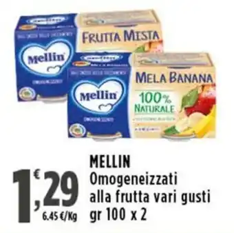 Rossotono Carrefour MELLIN Omogeneizzati alla frutta offerta