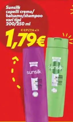 Iper Super Conveniente Sunsilk capelli crema/ balsamo/shampoo offerta