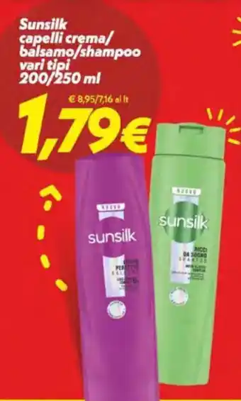 Iper Super Conveniente Sunsilk capelli crema/ balsamo/shampoo offerta