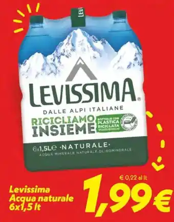 Iper Super Conveniente Levissima Acqua naturale offerta