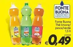 Iper Super Conveniente Fonte Buona Thè limone/ pesca/verde offerta