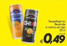Iper Super Conveniente Sanpellegrino Bevande in lattina offerta