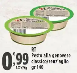 Rossotono Carrefour RT Pesto alla genovese classico/senz'aglio offerta