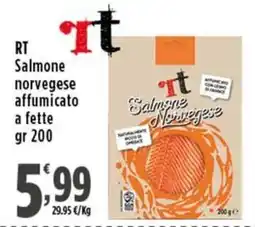 Rossotono Carrefour RT Salmone norvegese affumicato a fette offerta