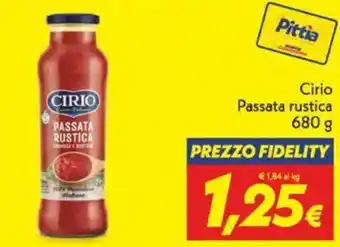 Iper Super Conveniente Cirio Passata rustica offerta
