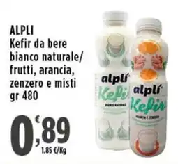 Rossotono Carrefour ALPLI Kefir da bere bianco naturale/ frutti, arancia, zenzero e misti offerta