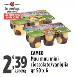 Rossotono Carrefour CAMEO Muu muu mini cioccolato/vaniglia offerta