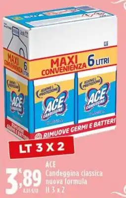 Rossotono Carrefour ACE Candeggina classica nuova formula offerta