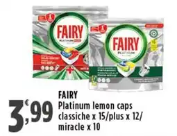 Rossotono Carrefour FAIRY Platinum lemon caps offerta