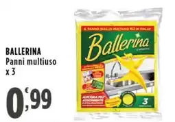 Rossotono Carrefour BALLERINA Panni multiuso x3 offerta