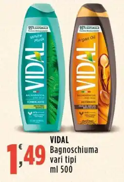 Rossotono Carrefour VIDAL Bagnoschiuma offerta