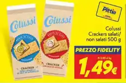Iper Super Conveniente Colussi Crackers salati/ non salati offerta