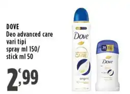 Rossotono Carrefour DOVE Deo advanced care offerta