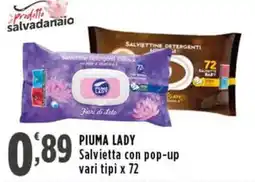 Rossotono Carrefour PIUMA LADY Salvietta con pop-up offerta