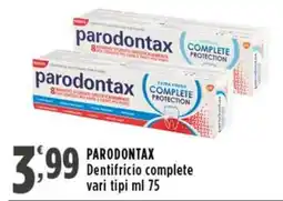 Rossotono Carrefour PARODONTAX Dentifricio complete offerta