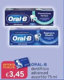 Sirene Blu ORAL-B dentifricio advanced offerta