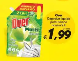 Iper Super Conveniente Over Detersivo liquido piatti limone ricarica offerta