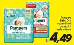 Iper Super Conveniente Pampers Baby Dry mutandino/ pannolini offerta