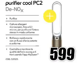 MediaWorld dyson purifier cool PC2 De-NOx offerta