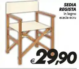 Iper Super Conveniente Sedia regista in legno acacia ecru offerta