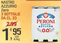 Supermercati Dok NASTRO AZZURRO Zero offerta