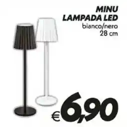 Iper Super Conveniente Minu lampada led bianco/nero offerta