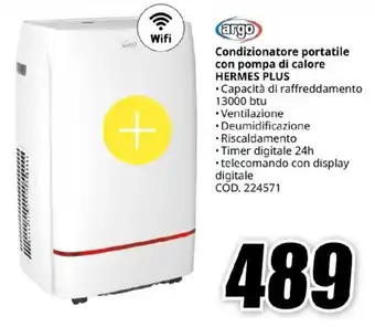 Argo Condizionatore portatile con pompa di calore HERMES PLUS