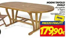 Iper Super Conveniente Noemi tavolo ovale allungabile in legno acacia offerta