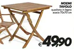 Iper Super Conveniente Noemi tavolo quadrato in legno acacia offerta