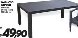 Iper Super Conveniente Nabucco tavolo antracite effetto legno offerta