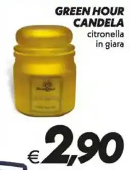 Iper Super Conveniente Green hour candela citronella in giara offerta