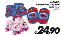 Iper Super Conveniente Mondo pattini+protezioni spider-man/ minnie offerta