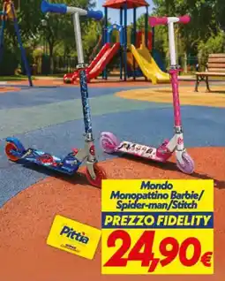 Iper Super Conveniente Mondo Monopattino Barbie/ Spider-man/Stitch offerta