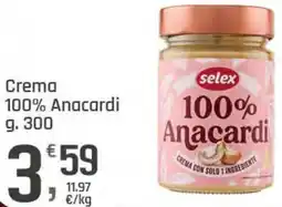 Supermercati Dok selex Crema 100% Anacardi offerta