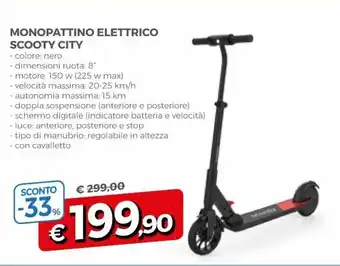 Famila Monopattino Elettrico Scooty City offerta