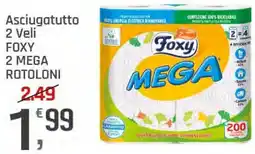 Supermercati Dok Asciugatutto 2 Veli FOXY 2 MEGA ROTOLONI offerta