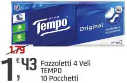 Supermercati Dok Fazzoletti 4 Veli TEMPO offerta