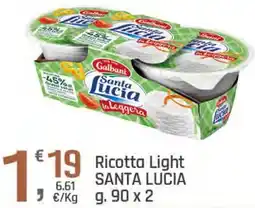 Supermercati Dok Ricotta Light SANTA LUCIA offerta