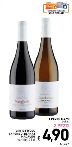 Spazio Conad Vini igt o doc barone di bernaj MADAUDO offerta