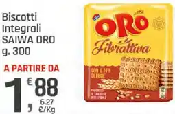 Supermercati Dok Biscotti Integrali SAIWA ORO offerta