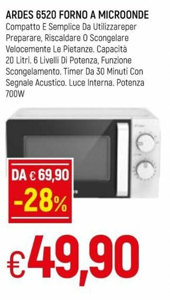 Famila Ardes 6520 Forno A Microonde offerta