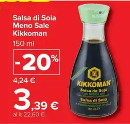Carrefour Salsa di Soia Meno Sale Kikkoman offerta