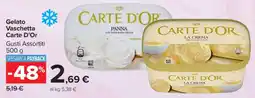 Carrefour Gelato Vaschetta Carte D’Or offerta