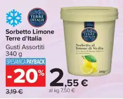 Carrefour Sorbetto Limone Terre d’Italia offerta