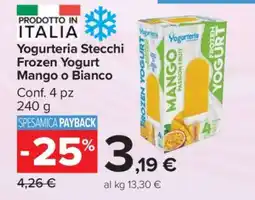 Carrefour Yogurteria Stecchi Frozen Yogurt Mango o Bianco offerta