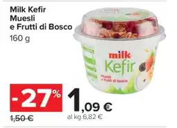 Carrefour Milk Kefir Muesli e Frutti di Bosco offerta